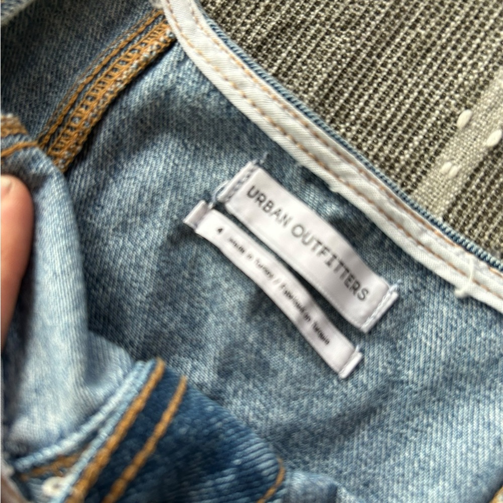 Urban Outfitters Denim Button-Front Mini Dress Cut Off - Picture 3 of 4